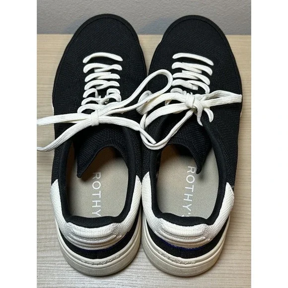 Rothy's The Men's Court Sneaker Black 12.5 Business Casual Streetwear Comfort